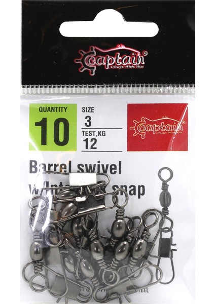 5021 Kilitli Klips 10'lu Paket Black Nikel 5