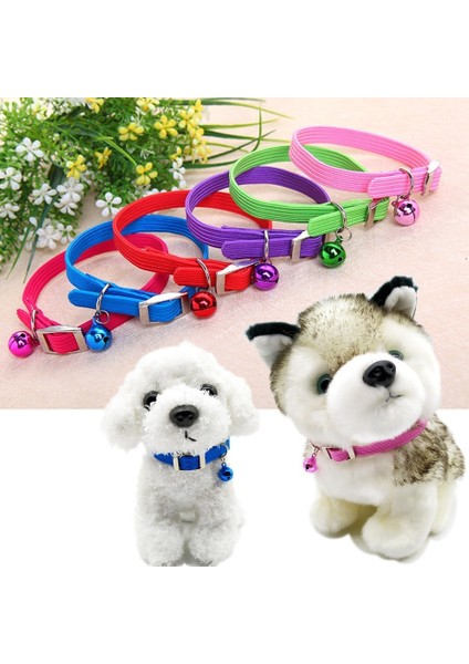 Yeşil Stil 30CM Yeni Sevimli Sevimli 1*30CM Küçük Chihuahua Pug Teddy Için Zil ile Esnek Evcil Kedi Yavru Köpek Yaka Boyun Colları (Yurt Dışından)