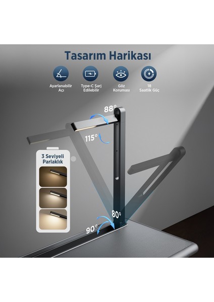 Saiji Gx8 LED Işıklı Çok Fonksiyonlu Laptop Standı – 3 Kademe LED Işık, Büyük Pvc Deri Yüzey, Taşınabilir Laptop Masası, Telefon Tutucu ve Entegre Depolama Çekmecesi ile 17″ Inç Laptop Uyumluluk