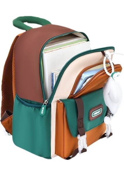 Susam Bebek Yeni Anaokulu Genç ve Orta Sınıf Erkek ve Kadın Karikatür Sevimli Sırt Çantası Hafif Su Geçirmez Sırt Çantası (Yurt Dışından)