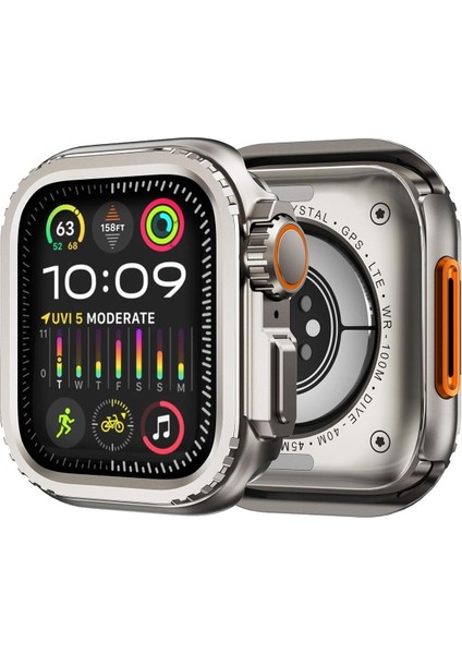 Apple Watch 7 8 9 45MM Uyumlu 49MM Ultra Dönüştürücü Metal Kasa Koruyucu modelleri