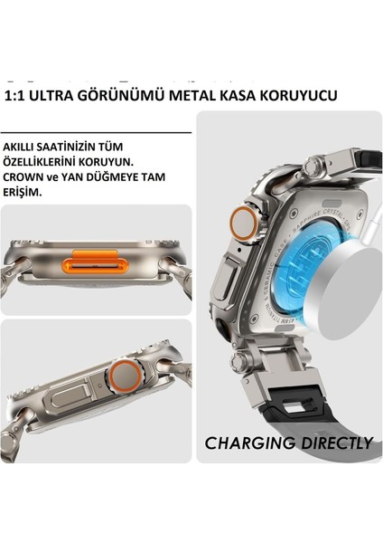 Apple Watch 7 8 9 45MM Uyumlu 49MM Ultra Dönüştürücü Metal Kasa Koruyucu fırsatları