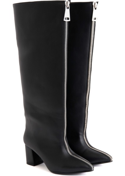 Jude Siyah Fermuar Detaylı Çizme fiyatları