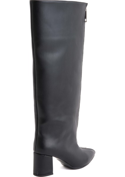 Jude Siyah Fermuar Detaylı Çizme modelleri