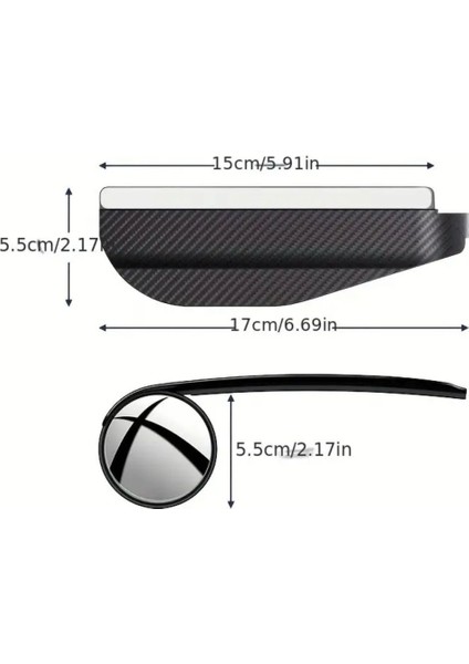 ® 2 Adet Kendinden Aynalı Karbon Fiber Görünümlü Araba Yan Ayna Yağmur Koruyucuları Yağmur & Kar Kalkanı Visörler indirimleri