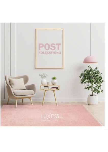 Luxess Post Koleksiyonu Yumuşak Dekoratif Halı 1059 Pembe