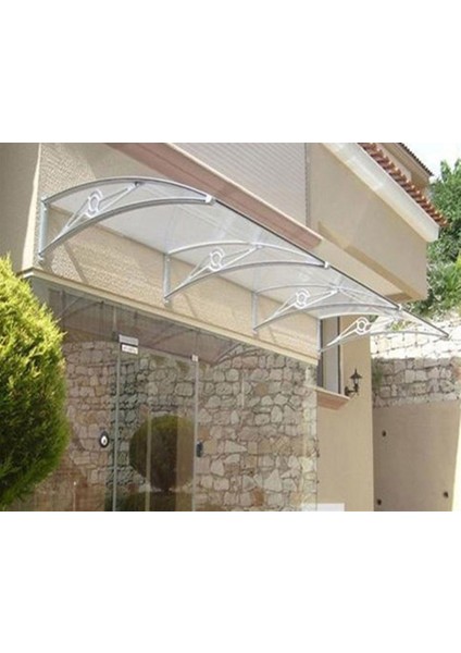 Tf Delux Seri 1,12 Alüminyum Ayaklı Sundurma 240 x 100 Gri 3 mm Solid Levha