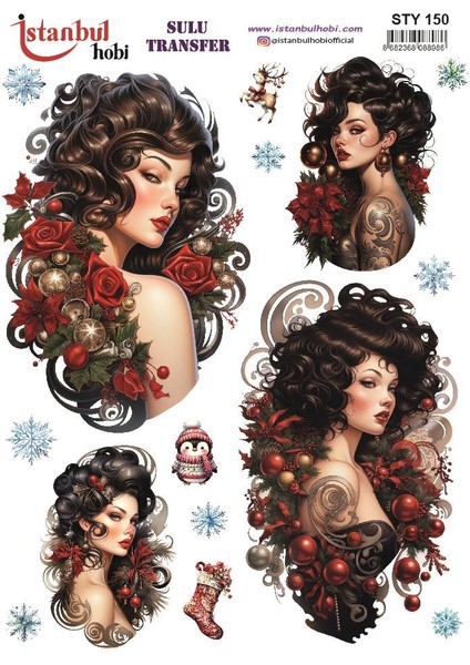 Yılbaşı Sulu Transfer 25X35CM STY150