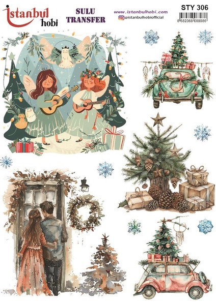 Yılbaşı Sulu Transfer 25X35CM STY306
