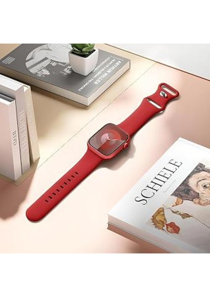 Apple Watch Seri 10 9 8 7 6 5 4 3 2 Se 42MM / 44MM / 45MM Uyumlu Spor Silikon Kordon modelleri