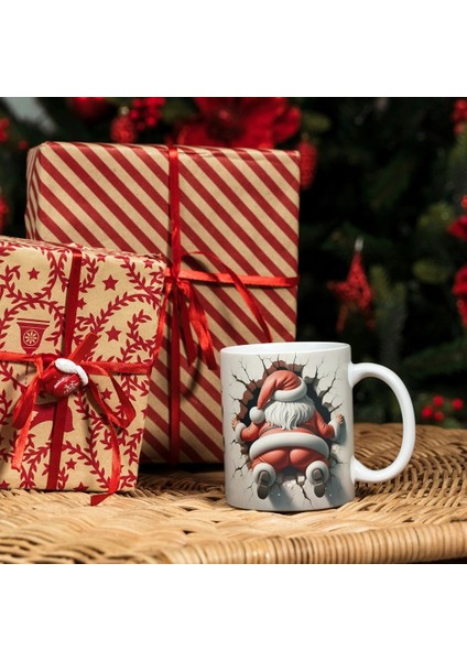 Noel Baba Tasarımlı Yılbaşı Kupa Bardak - Noel Baba Kupa