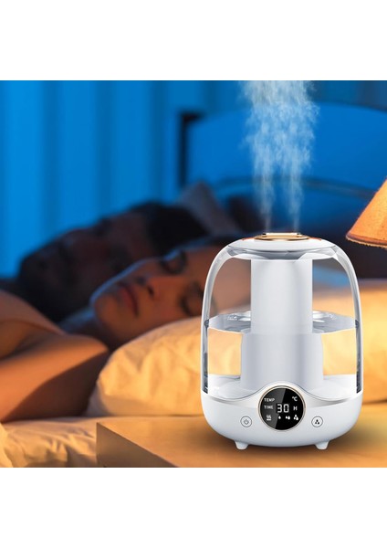 3 Litre Hacimli Humidifier Buhar Makinesi Nemlendirici Aroma Terapi Difüzörü 3000 ml Kapasiteli 21X16 cm Ev Ofis Spa Oda Nemlendirici K07