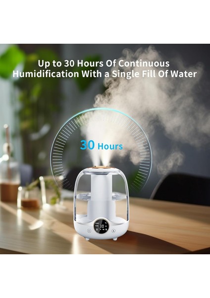 3 Litre Hacimli Humidifier Buhar Makinesi Nemlendirici Aroma Terapi Difüzörü 3000 ml Kapasiteli 21X16 cm Ev Ofis Spa Oda Nemlendirici K07 fiyatları