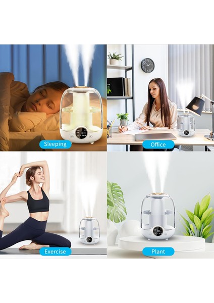 3 Litre Hacimli Humidifier Buhar Makinesi Nemlendirici Aroma Terapi Difüzörü 3000 ml Kapasiteli 21X16 cm Ev Ofis Spa Oda Nemlendirici K07 indirimleri