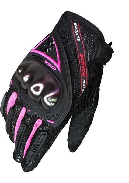 MC44W Pink Dokunmatik Özellikli Motosiklet Eldiveni