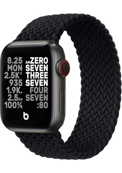 Eyka Apple Watch Örgü Hasır Kordon 42-44-45 mm Uygun Elastik Spor Kordon Kayış