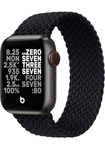 Eyka Apple Watch Örgü Hasır Kordon 42-44-45 mm Uygun Elastik Spor Kordon Kayış
