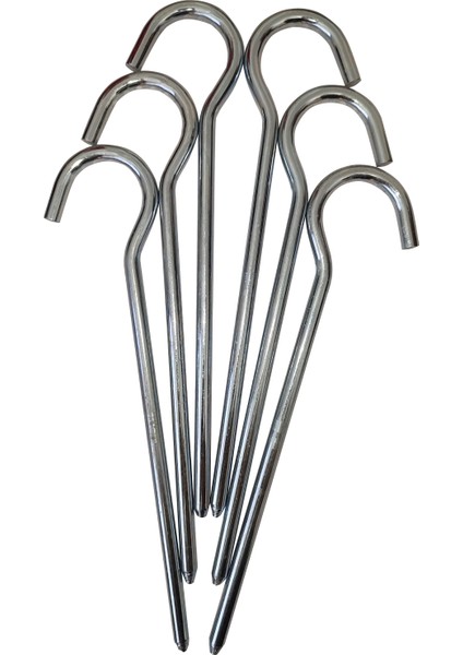 Çadır Tarp Kazığı 8mm 25CM Galvanizli 6 Adet