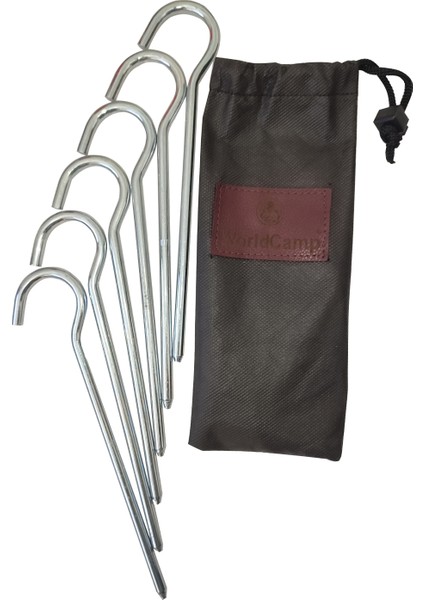 Çadır Tarp Kazığı 8mm 25CM Galvanizli 6 Adet