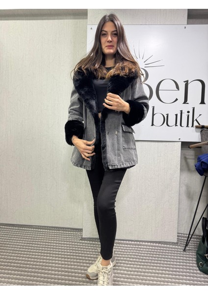 Içi Kürklü Dışı Jeans Mont fırsatları