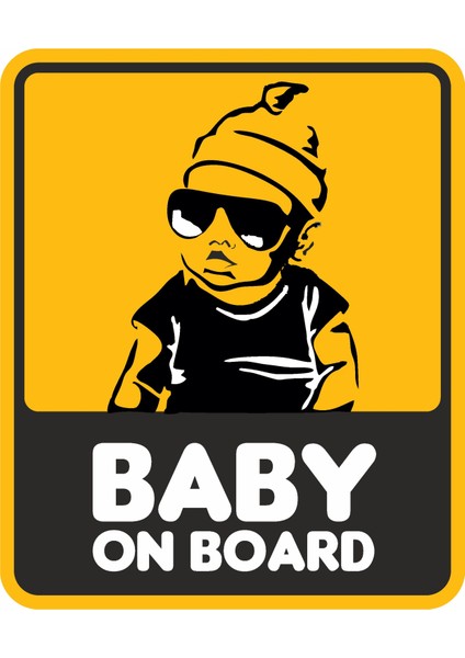 Baby On Board Arabada Bebek Var Sticker Araba Oto Sticker Etiket 00651