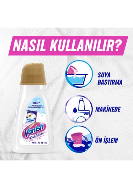 Oxi Action Multipower Kristal Beyaz Beyazlar İçin Sıvı Deterjan Güçlendirici Leke Çıkarıcı 1000 ml