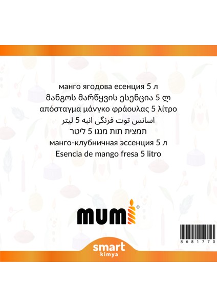 Mango Çilek Mum Esansı 5 Litre fiyatları