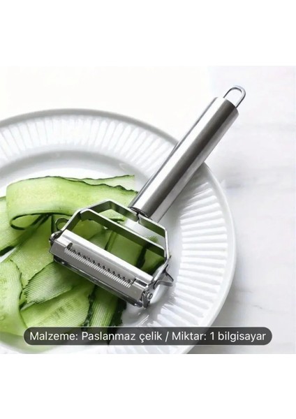 Çok Amaçlı Jülyen Soyucu Meyve Sebze Soyacak Salatalık Kabak Havuç Elma Soyacağı Çift Foksiyonlu