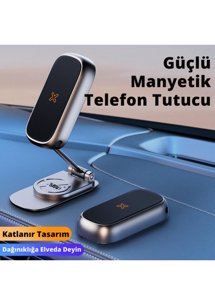 Ultra Güçlü Mıknatıslı 360 Döner Alüminyum Araç Içi Telefon Tutucu Masaüstü Telefon Tutucu indirimleri