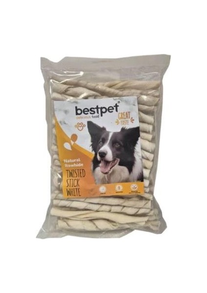 Bestpet Burgu Beyaz Kemik Çubuk Köpek Ödülü 350GR