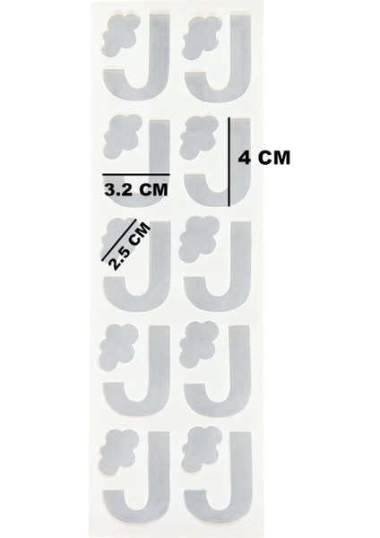 Epoksi Çoklu Silikon Kalıp J Harfi Anahtarlık Reçine Seri Döküm Kalıbı 4 cm 10'lu fiyatları