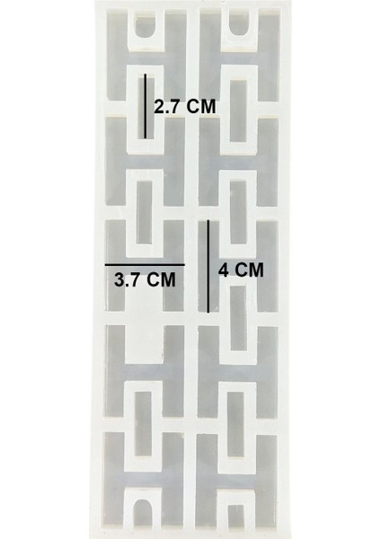 Epoksi Çoklu Silikon Kalıp H Harfi Anahtarlık Reçine Seri Döküm Kalıbı 4 cm 10'lu modelleri