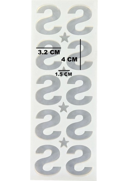 Epoksi Çoklu Silikon Kalıp S Harfi Anahtarlık Reçine Seri Döküm Kalıbı 4 cm 10'lu modelleri
