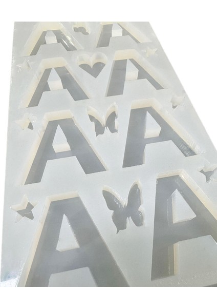 Epoksi Çoklu Silikon Kalıp A Harfi Anahtarlık Reçine Seri Döküm Kalıbı 4 cm 10'lu fırsatları