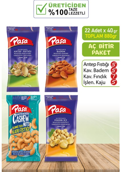 Paşa Kuruyemiş Karışık 40 gr x 22 Adet