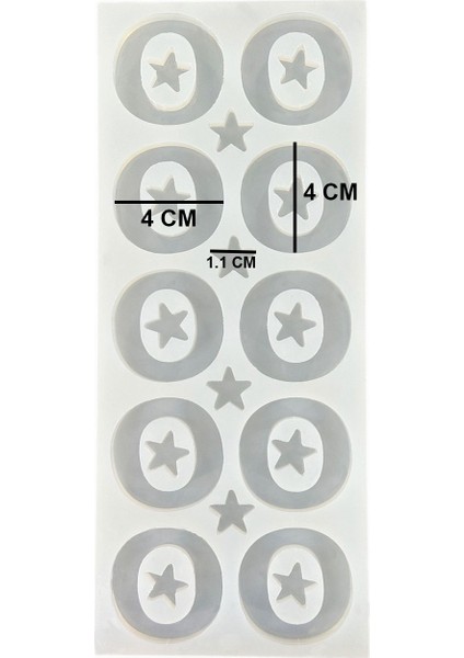 Epoksi Çoklu Silikon Kalıp O Harfi Anahtarlık Reçine Seri Döküm Kalıbı 4 cm 10'lu modelleri