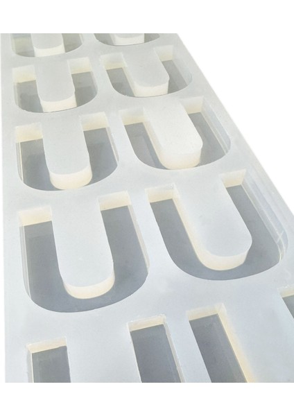 Epoksi Çoklu Silikon Kalıp U Harfi Anahtarlık Reçine Seri Döküm Kalıbı 4 cm 10'lu indirimleri