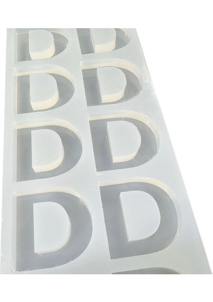 Epoksi Çoklu Silikon Kalıp D Harfi Anahtarlık Reçine Seri Döküm Kalıbı 4 cm 10'lu indirimleri