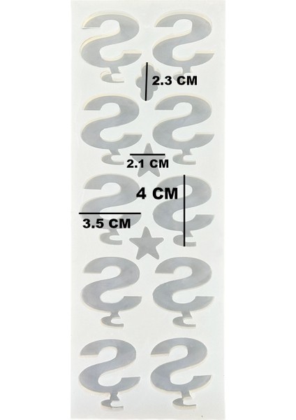 Epoksi Çoklu Silikon Kalıp Ş Harfi Anahtarlık Reçine Seri Döküm Kalıbı 4 cm 10'lu