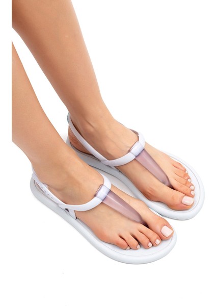 Glossy Kadın Sandalet Beyaz 35/42 DD0027