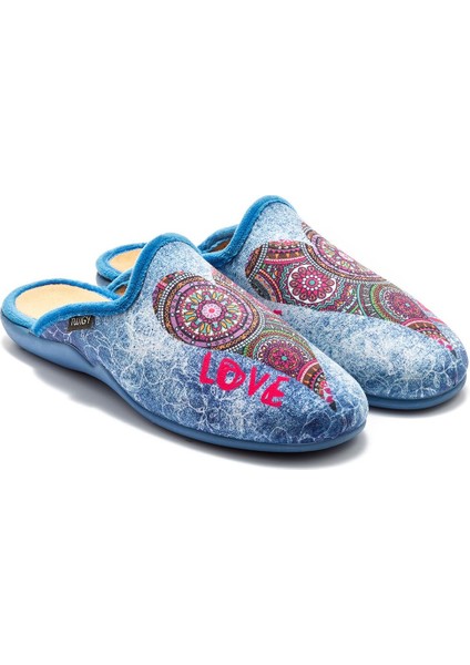 Heart Kadın Ev Terliği Mavi 36/41 WRR0284