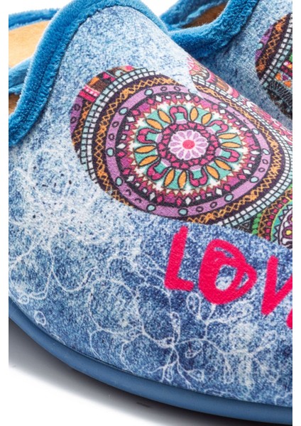 Heart Kadın Ev Terliği Mavi 36/41 WRR0284 modelleri