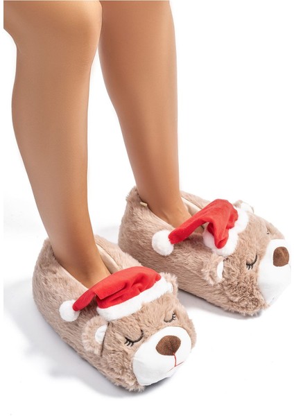 Duman Kadın,Garson Boy Hayvanlı Panduf Kahverengi 36/41 CC0575