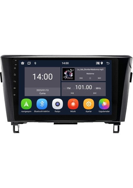 Nissan X-Trail (2014-2020) Android 14 Multimedya Carplay 10 Inch 4 GB Ram / 64 GB Hafıza CRV-4372XD