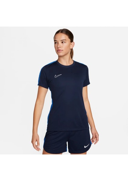 Academy Dri Fit Kadın Mavi Yuvarlak Yaka Tişört