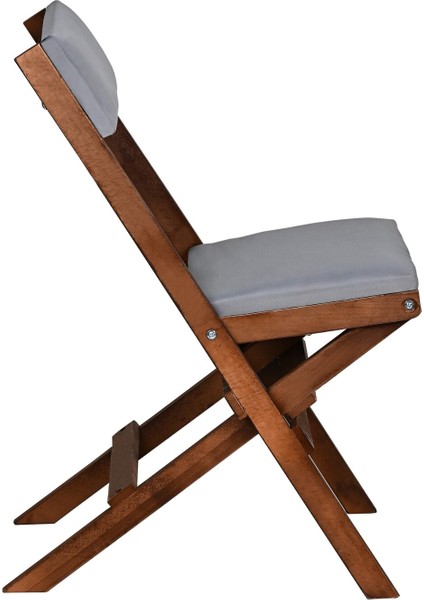 Ahşap Döşeme Minderli Katlanır Bahçe Mutfak Balkon Teras Sandalyesi (Ceviz-Gri) fiyatları