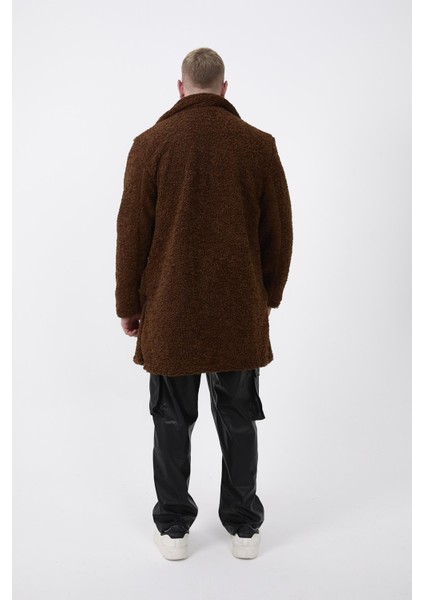 R-2469 Astarlı Yan Yırtmaçlı Peluş Uzun Mont modelleri