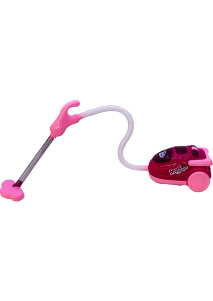 Pilli Oyuncak Elektrikli Süpürge Pembe 15 cm
