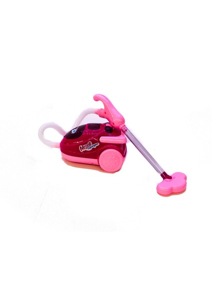 Pilli Oyuncak Elektrikli Süpürge Pembe 15 cm