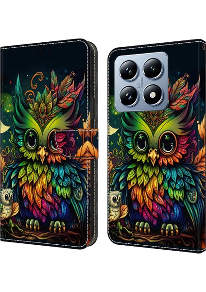 Xiaomi 14T Pro Koruyucu Tpu+Pu Deri Çevirmeli Telefon Kılıfı (Yurt Dışından)